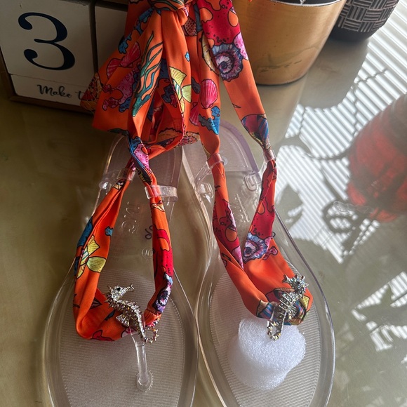 Tie Up Embellished Thong Summer Sandal - Picture 4 of 8